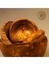 Müslischale aus Olivenholz mit Naturrand | rustikal | naturbelassen