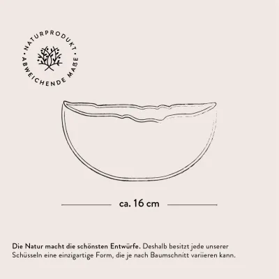 Müslischale aus Olivenholz mit Naturrand | rustikal | naturbelassen