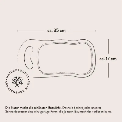 Steakbrett aus Olivenholz | Naturschnitt mit Saftrille & Henkel 