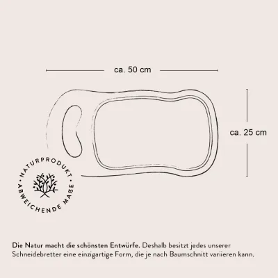 Steakbrett aus Olivenholz | Naturschnitt mit Saftrille & Henkel 