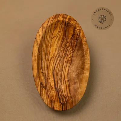 Olivenholz Schälchen oval mit glattem Rand | zeitlos & handgemacht