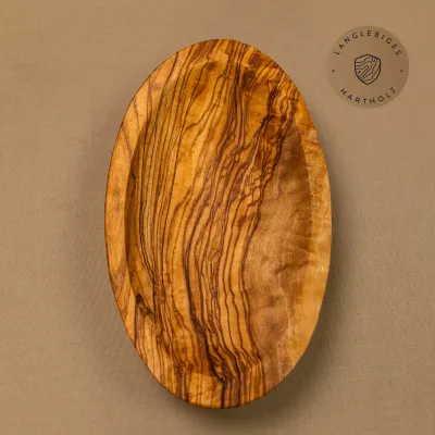 Olivenholz Schälchen oval mit glattem Rand | zeitlos & handgemacht