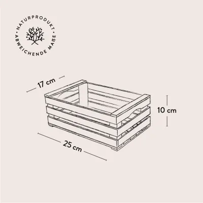 Obstkiste aus Olivenholz | Lebensmittelecht & vielseitig nutzbar
