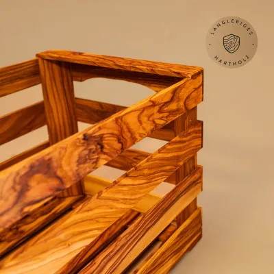 Obstkiste aus Olivenholz | Lebensmittelecht & vielseitig nutzbar