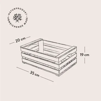 Obstkiste aus Olivenholz | Lebensmittelecht & vielseitig nutzbar