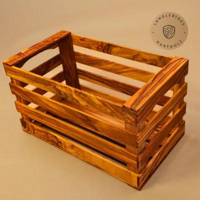 Obstkiste aus Olivenholz | Lebensmittelecht & vielseitig nutzbar