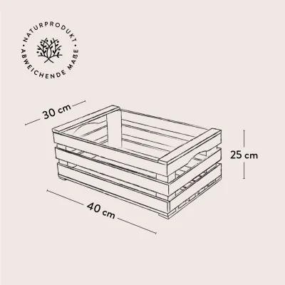 Obstkiste aus Olivenholz | Lebensmittelecht & vielseitig nutzbar