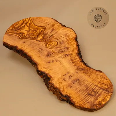 4er Set Brotzeitbrett aus Olivenholz | Naturschnitt | in 10 Größen erhältlich