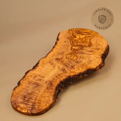 4er Set Brotzeitbrett aus Olivenholz | Naturschnitt | in 10 Größen erhältlich