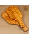 Olivenholzbrett in Naturform | mit Griff | naturbelassen