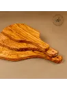 Olivenholzbrett in Naturform | mit Griff | naturbelassen