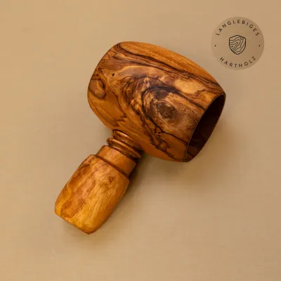 Nussknacker Olivenholz mit Schraubgewinde | Rund & handgefertigt