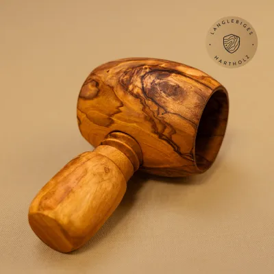 Nussknacker Olivenholz mit Schraubgewinde | Rund & handgefertigt