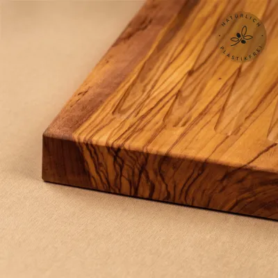 Brotschneidebrett mit Rillen aus Olivenholz | massiv & handgefertigt