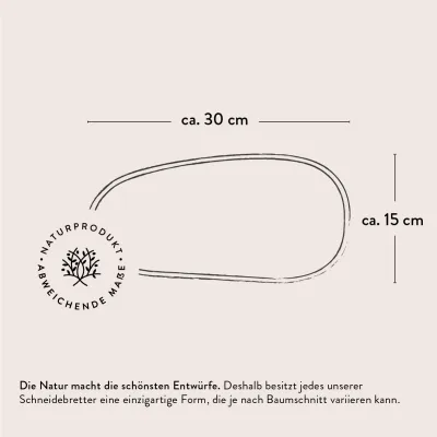 Brotzeitbrett aus Olivenholz im Naturschnitt mit Loch | Handgemacht