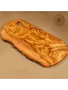 Brotzeitbrett aus Olivenholz im Naturschnitt mit Loch | Handgemacht