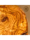 Brotzeitbrett aus Olivenholz im Naturschnitt mit Loch | Handgemacht