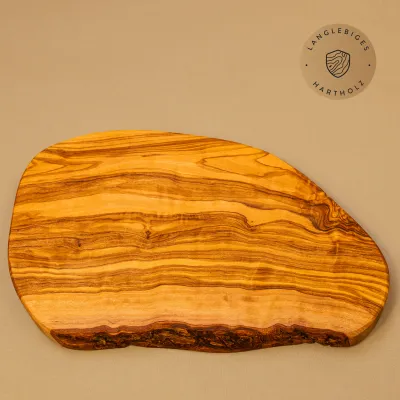 4er Set Brotzeitbrett aus Olivenholz | Naturschnitt | in 10 Größen erhältlich