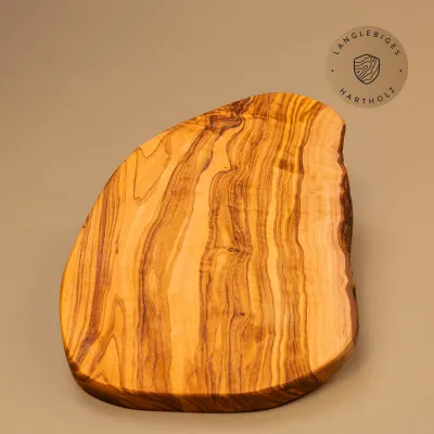 4er Set Brotzeitbrett aus Olivenholz | Naturschnitt | in 10 Größen erhältlich