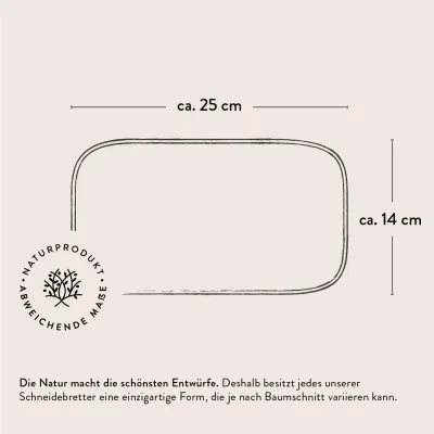 4er Set Brotzeitbrett aus Olivenholz | Naturschnitt | in 10 Größen erhältlich