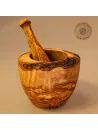 Mörser & Stößel aus Olivenholz | rustikale Naturoptik | handgemacht