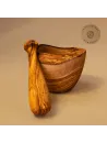 Mörser & Stößel aus Olivenholz | rustikale Naturoptik | handgemacht