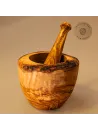 Mörser & Stößel aus Olivenholz | rustikale Naturoptik | handgemacht