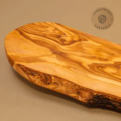 4er Set Brotzeitbrett aus Olivenholz | Naturschnitt | in 10 Größen erhältlich