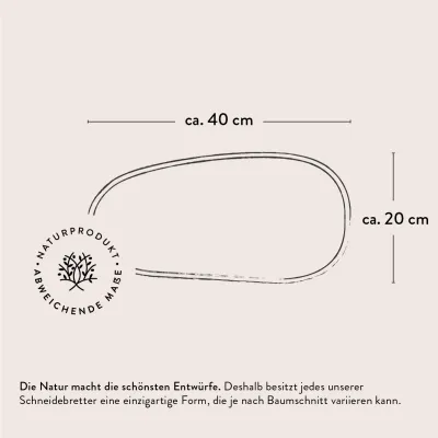 4er Set Brotzeitbrett aus Olivenholz | Naturschnitt | in 10 Größen erhältlich