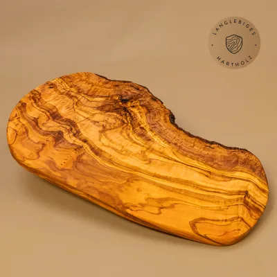 4er Set Brotzeitbrett aus Olivenholz | Naturschnitt | in 10 Größen erhältlich