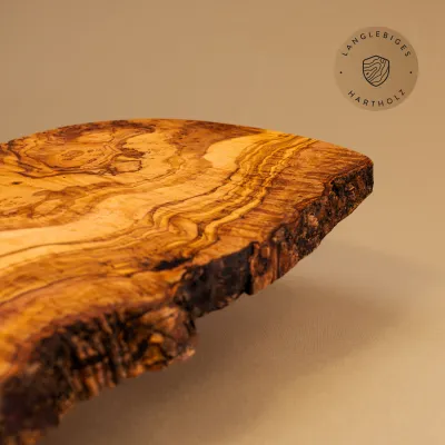 4er Set Brotzeitbrett aus Olivenholz | Naturschnitt | in 10 Größen erhältlich