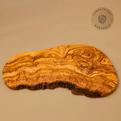 4er Set Brotzeitbrett aus Olivenholz | Naturschnitt | in 10 Größen erhältlich