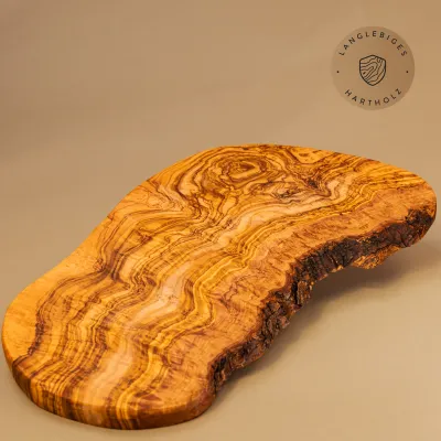 4er Set Brotzeitbrett aus Olivenholz | Naturschnitt | in 10 Größen erhältlich