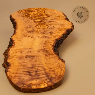 4er Set Brotzeitbrett aus Olivenholz | Naturschnitt | in 10 Größen erhältlich