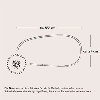 4er Set Brotzeitbrett aus Olivenholz | Naturschnitt | in 10 Größen erhältlich