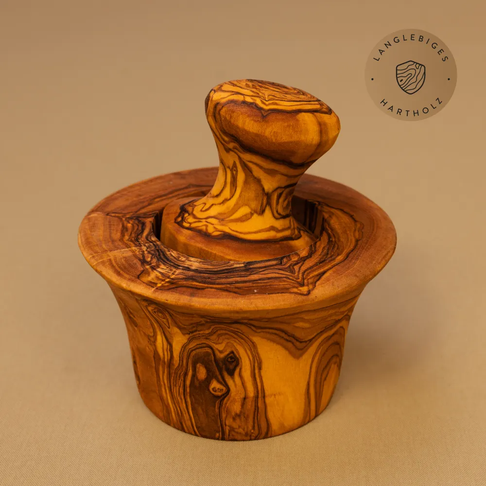 Mörser mit Stößel in moderner Form | handgefertigte Unikate in 10 & 12 cm