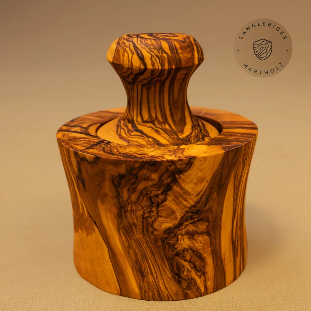 Mörser mit Stößel in moderner Form | handgefertigte Unikate in 10 & 12 cm