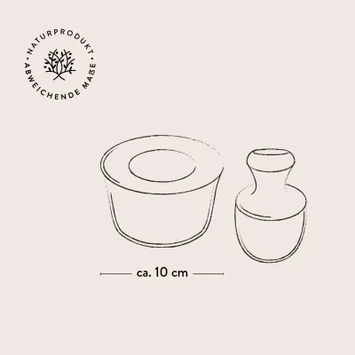Mörser mit Stößel in moderner Form | handgefertigte Unikate in 10 & 12 cm