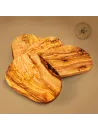 4er Set Brotzeitbrett aus Olivenholz | Naturschnitt | in 10 Größen erhältlich