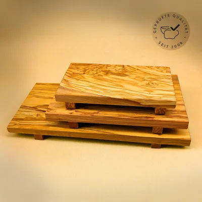 3er-Set Sushi Bretter Olivenholz | fernöstlicher Genuss | aus Handarbeit