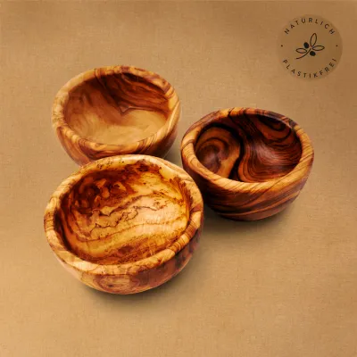 3er Set Olivenholz Müslischalen | verschiedene Varianten