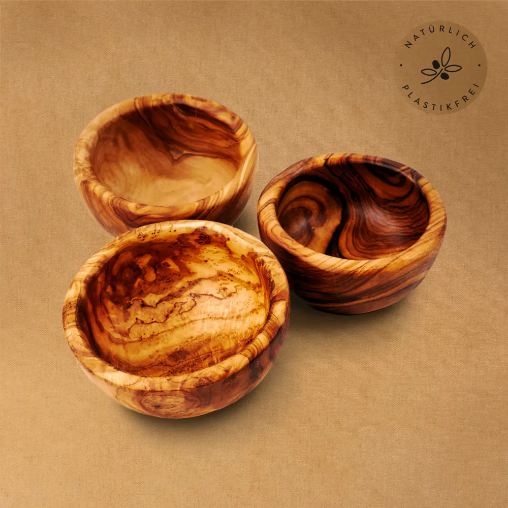 3er Set Olivenholz Müslischalen | verschiedene Varianten