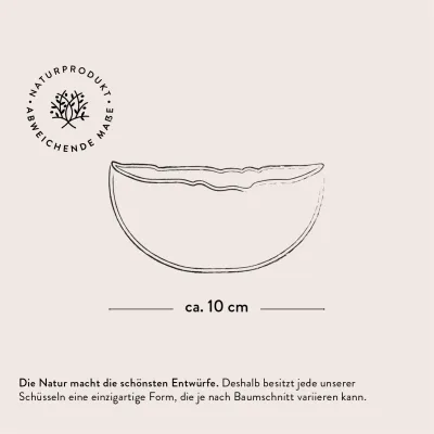 Müslischale aus Olivenholz mit Naturrand | rustikal | naturbelassen