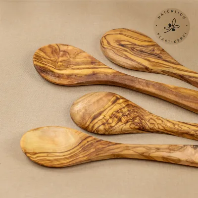 4er-Set Löffel aus Olivenholz | 20 - 35 cm | vielseitig für Tisch & Küche