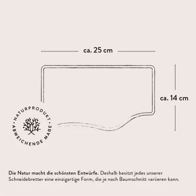 2er-Set Frühstücksbretter Olivenholz | authentisch mit Naturkante