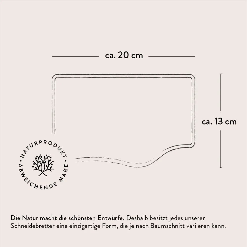 4er-Set Frühstücksbretter Olivenholz mit Naturkante | Familien-Set