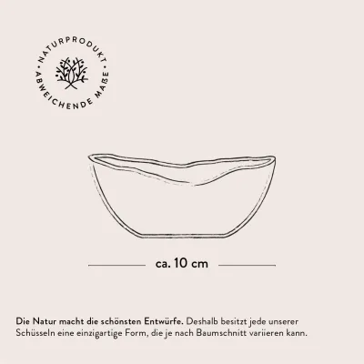 Olivenholz Schale klein länglich mit Naturrand | naturbelassen | 8 – 18 cm