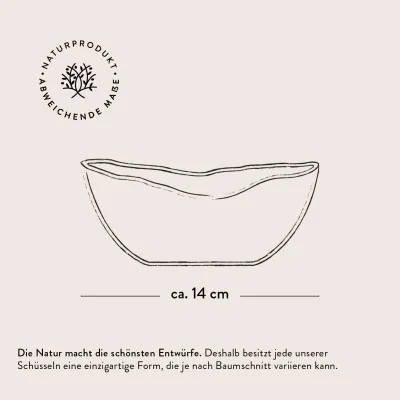 Olivenholz Schale klein länglich mit Naturrand | naturbelassen | 8 – 18 cm