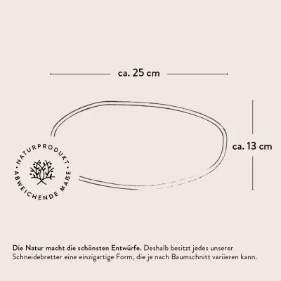 3er-Set Servierbretter Olivenholz im Baumschnitt | rustikal mit Rinde