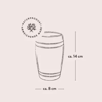 Rustikaler Olivenholz Kochlöffelhalter bauchig – inkl. 5 Küchenhelfer 